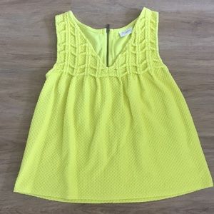 Anthropologie Deletta Yellow sleeveless top